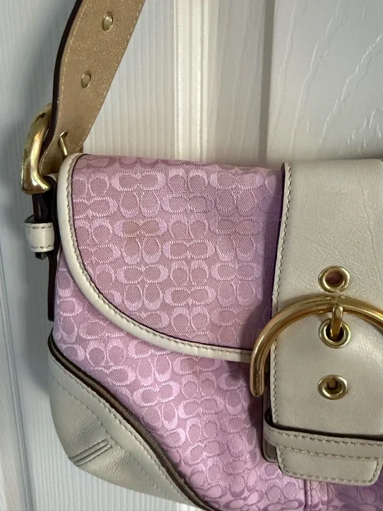 Coach Mini Soho pink and white y2k purse - Picture 6 of 16